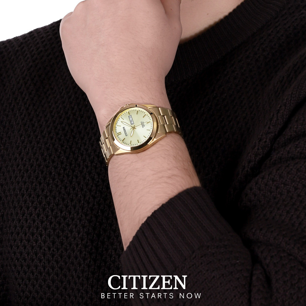 Đồng Hồ Nam Citizen Dây Thép Không Gỉ BF0583-59P - Mặt Vàng (39.4mm)