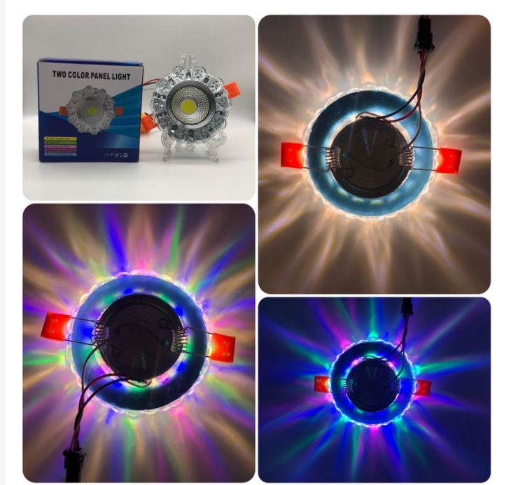 Đèn âm trần viền màu cob 3w+3w