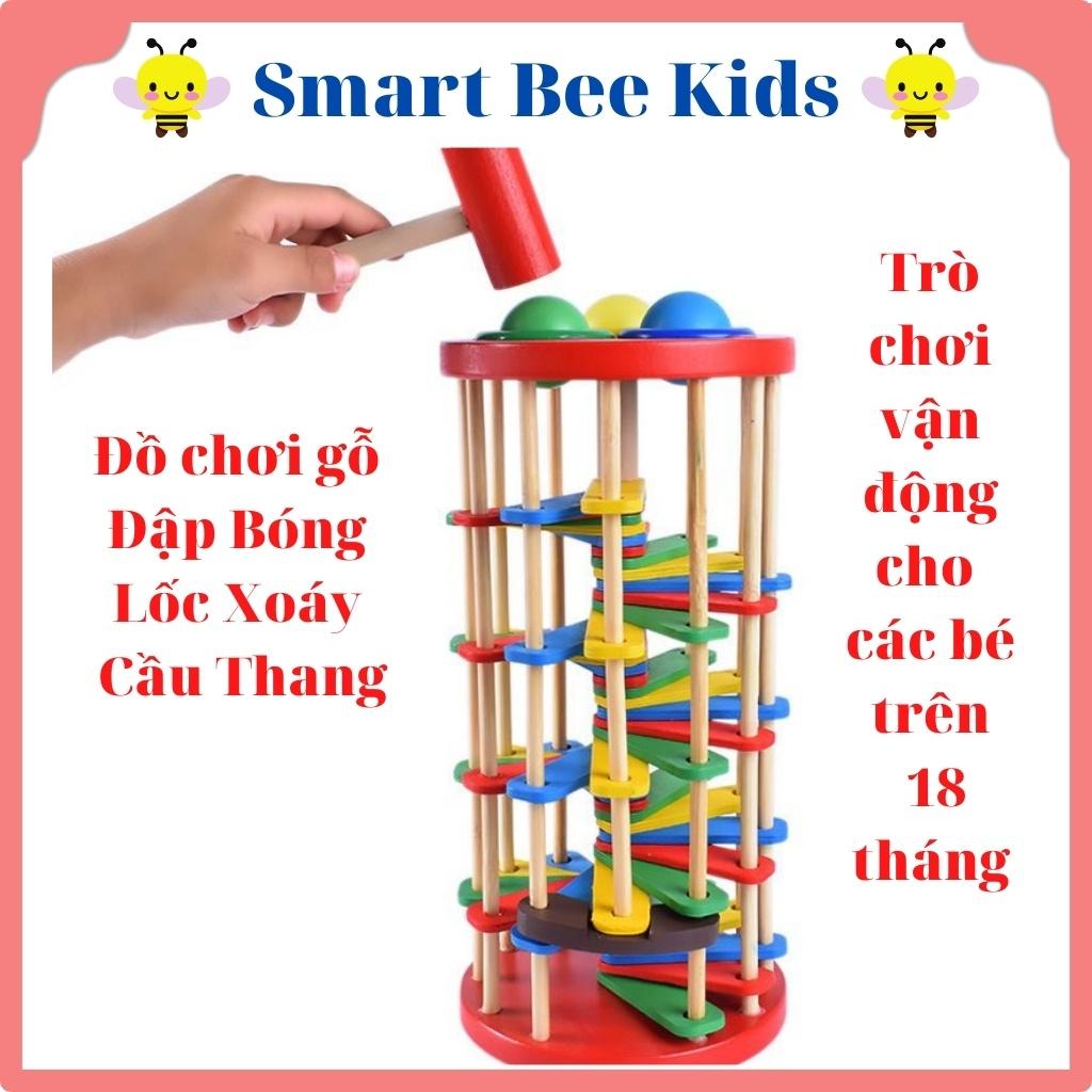 Đồ Chơi Gỗ Đập Bóng Lốc Xoáy Cầu Thang