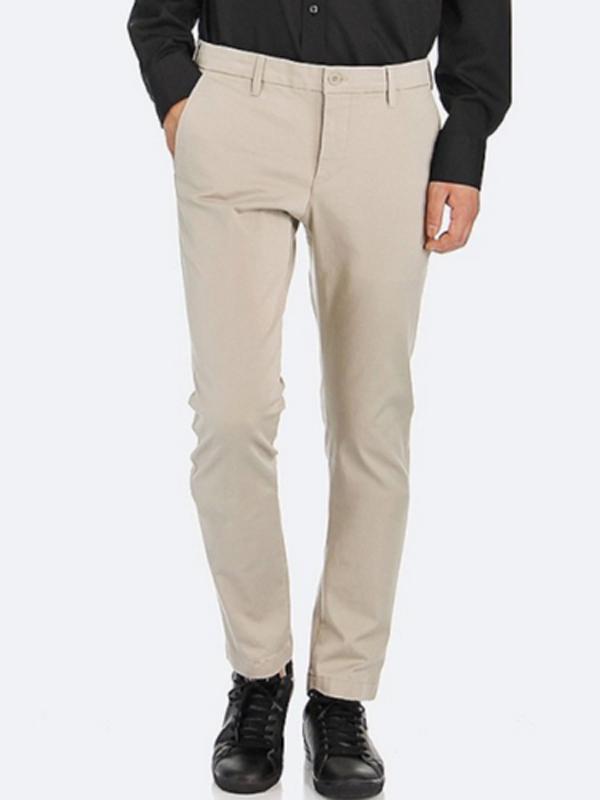 Quần Kaki Nam MEN Skinny Chino Flat Front Pants Cream - SIZE 29-30-32-34