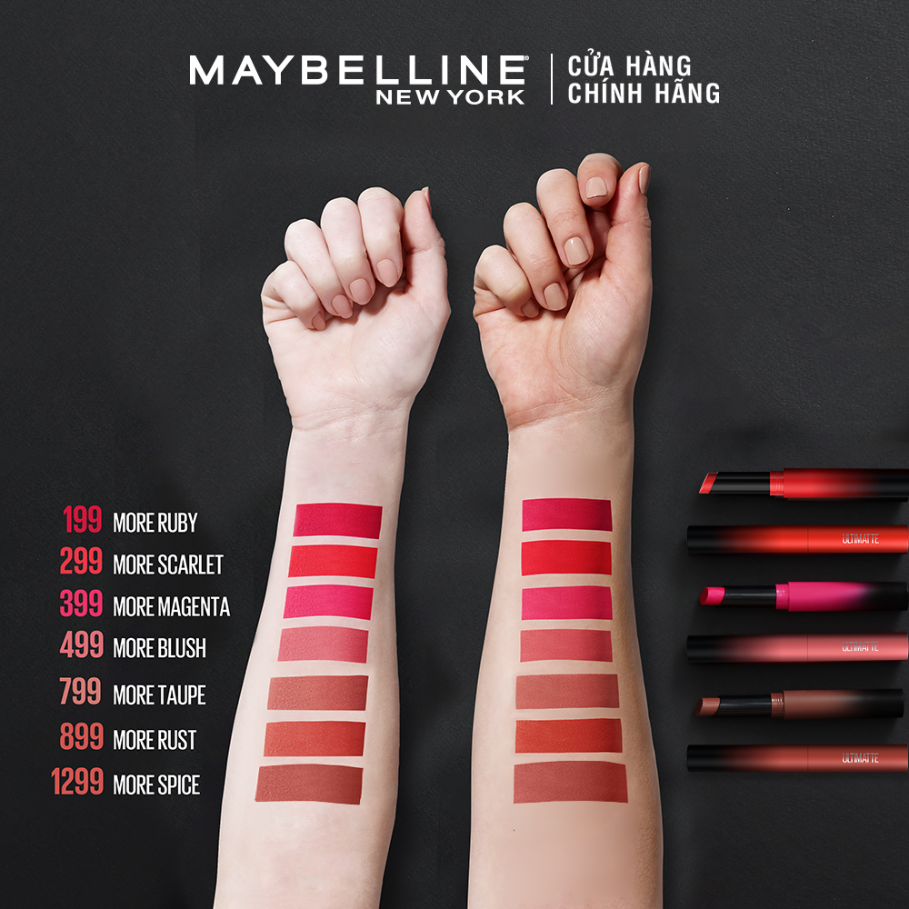 Son Lì Mịn Môi Siêu Nhẹ Cao Cấp Maybelline New York Color Sensational Ultimatte 1.7g