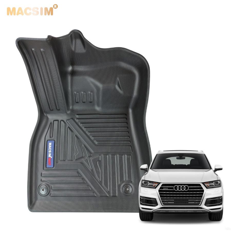 Thảm lót sàn xe ô tô New Audi Q5 2018- đến nay Nhãn hiệu Macsim chất liệu nhựa TPE đúc khuôn cao cấp - màu đen