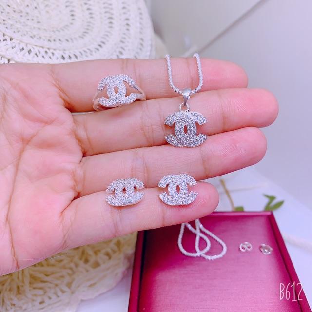 BỘ TRANG SỨC CHỮ X BẠC TA