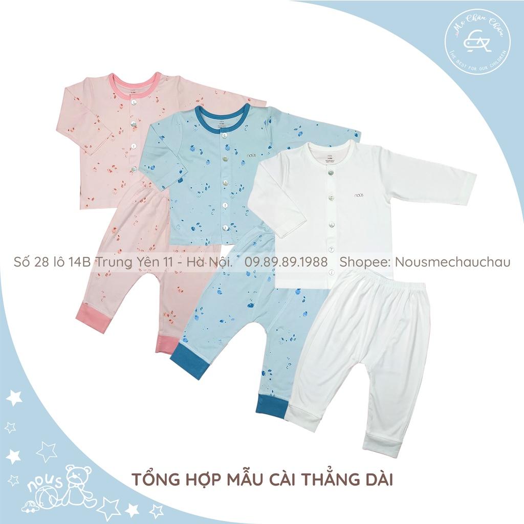 Bộ Dài Tay Cài Thẳng Chất Mỏng Vừa Cho Bé Từ 0-3M Đến 9-12M