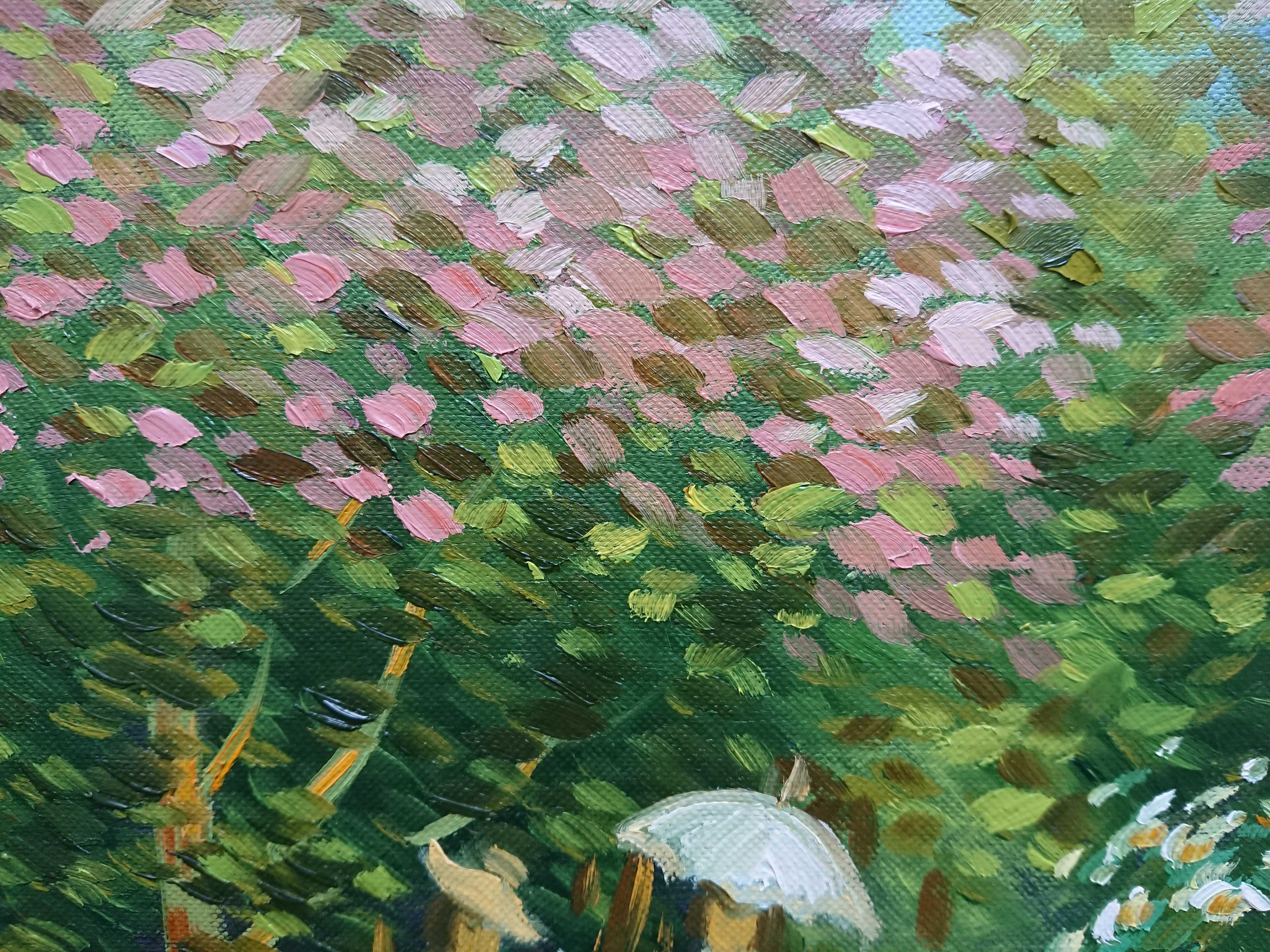 Tranh Sơn Dầu Vẽ Tay 30x40cm - Thì Thầm Mùa Xuân (Monet)