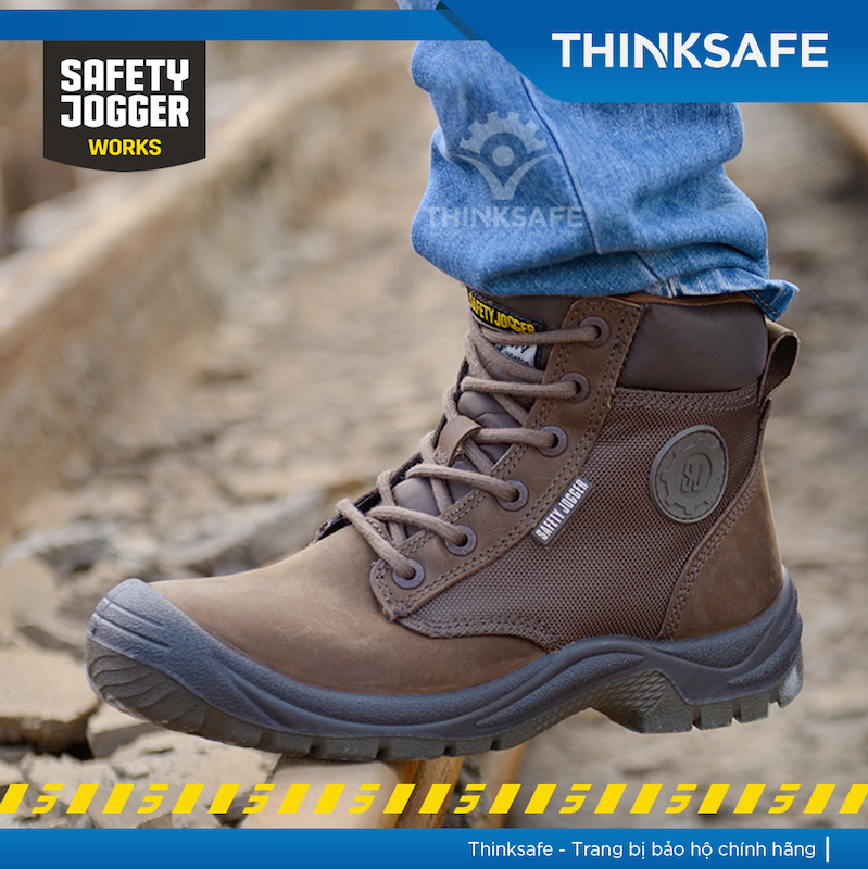 Giày bảo hộ lao động Safety Jogger Dakar S3 da thật, chống nước, chống đinh, chống tĩnh điện, cao cổ - Thinksafe