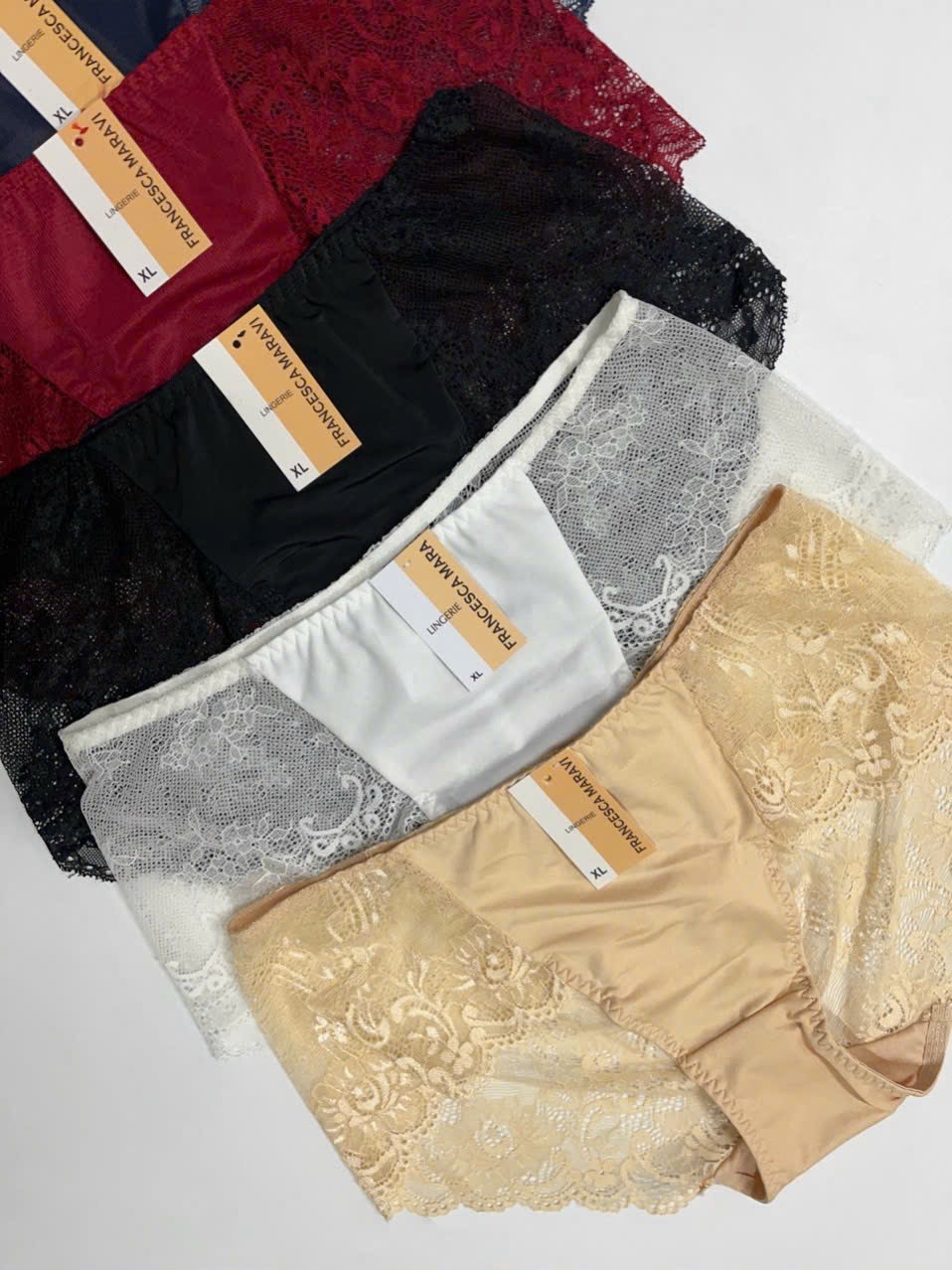 Combo 5 quần lót nữ thun phối ren lưng cao Mara MR001