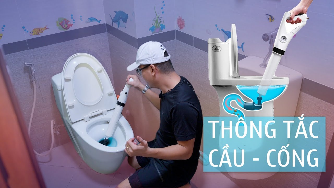 Dụng cụ thông tắc bồn cầu, toilet, lavabo, ống nước, nhà vệ sinh bằng hơi khí nén AGT Cực Mạnh 8kgf/cm - Nhựa ABS Cao Cấp