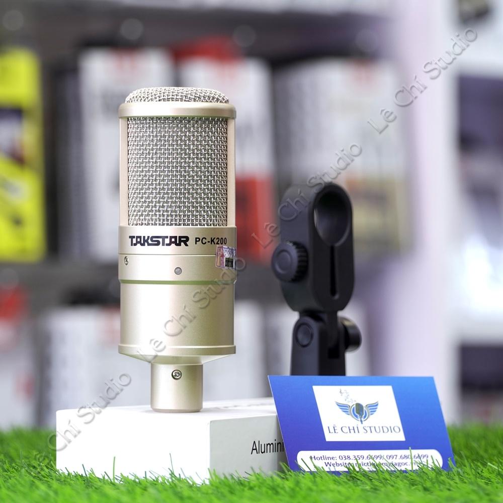 Bộ Mic Hát Livestream Mixer F4 &amp; Mic Takstar PC K200 . Chất Âm Sống Động , Hát Cực Nhẹ , Dễ Dàng Lắp Đặt