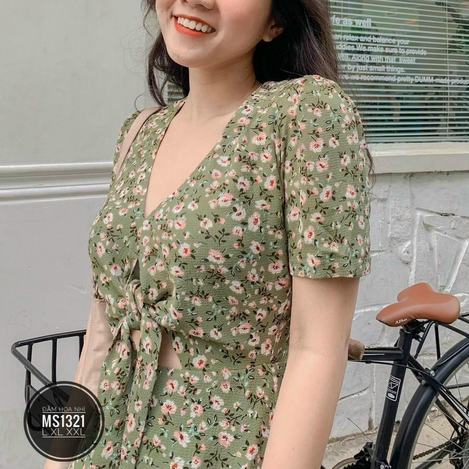 ĐẦM NƠ NGỰC IN LỤA HOA BIGISIZE