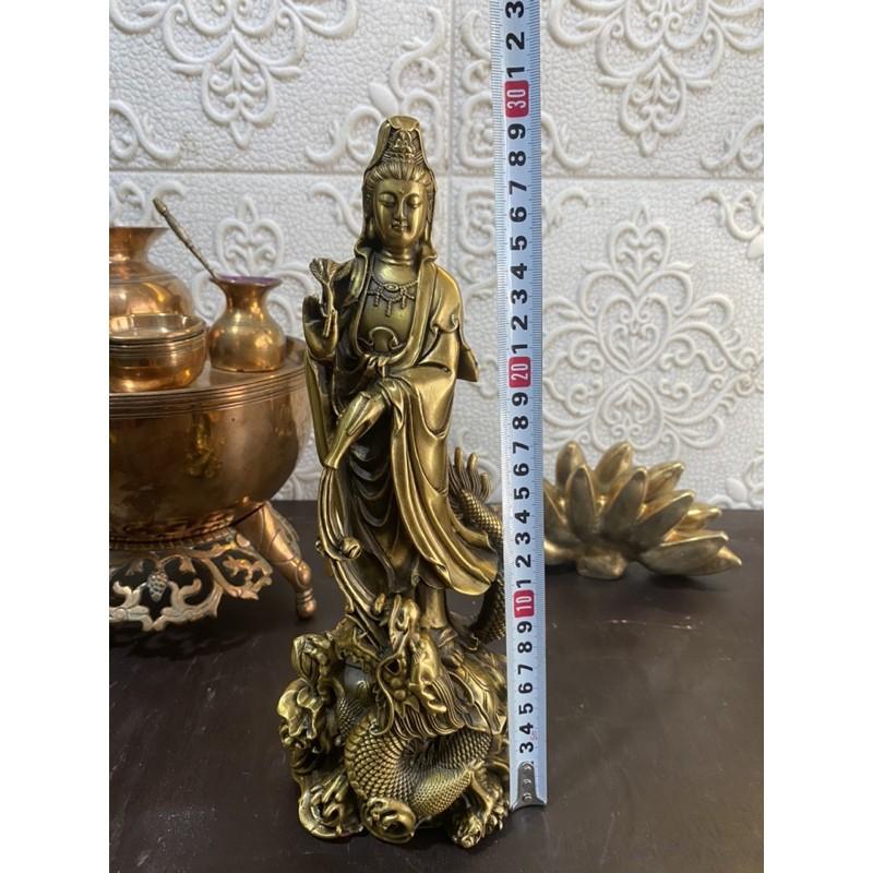 Tượng đồng quan âm đứng rồng