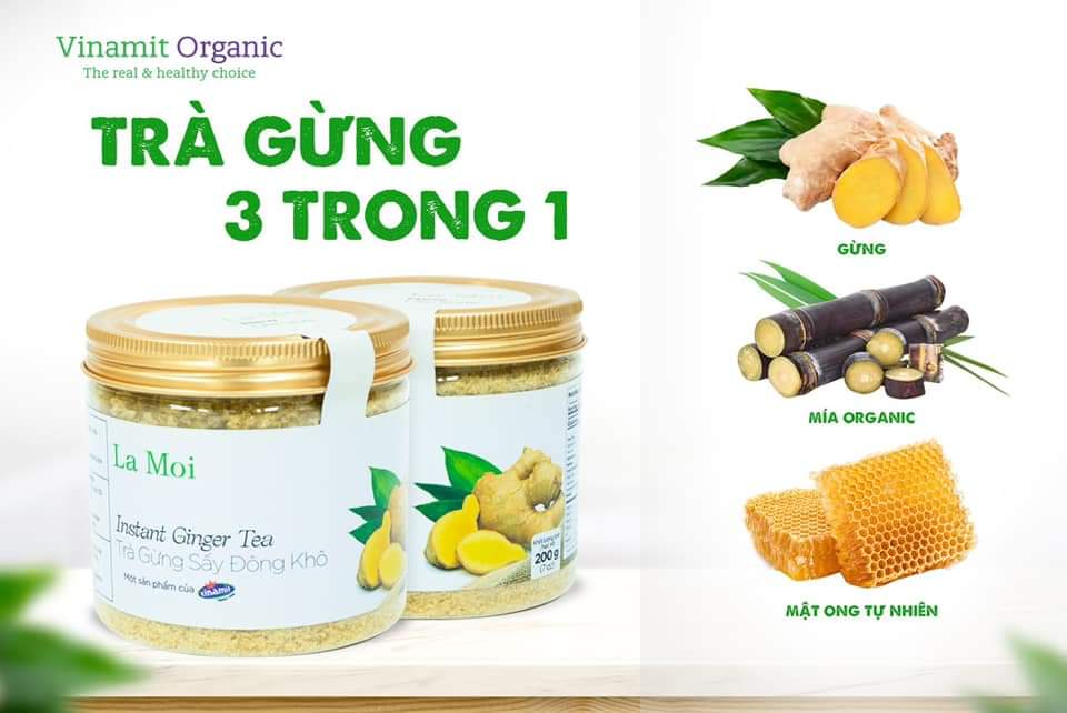 Trà Gừng Sấy Đông Khô Lon 200g