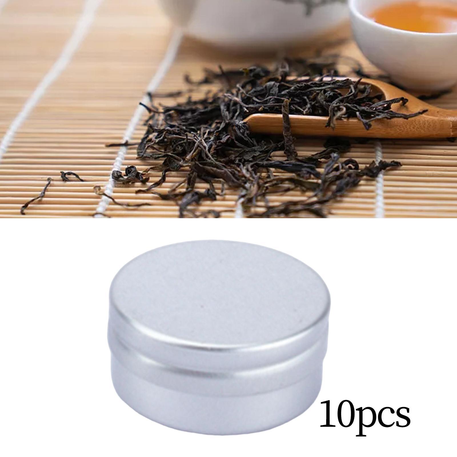 10Pcs Screw Top Round Aluminum Tins 15ml Empty Containers for Candles