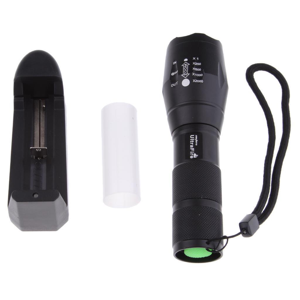 Portable Handheld LED Flashlight with Adjustable Focus Lamp for Camping