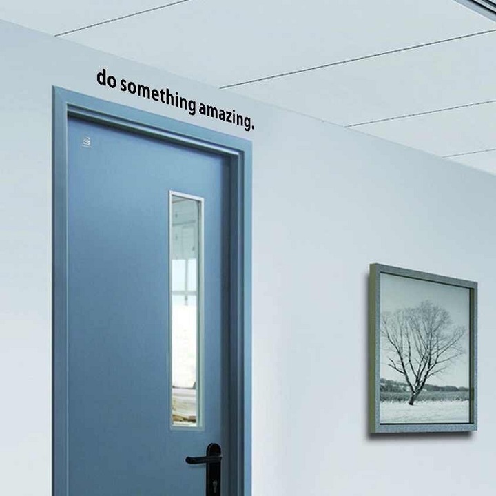 Decal dán tường chữ truyền cảm hứng tích cực "do something amazing"
