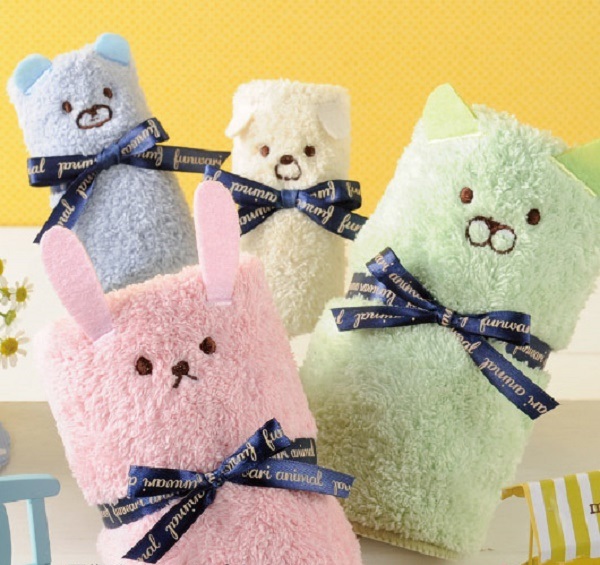 Khăn tắm cotton mềm hình gấu - Nhập khẩu Nhật Bản