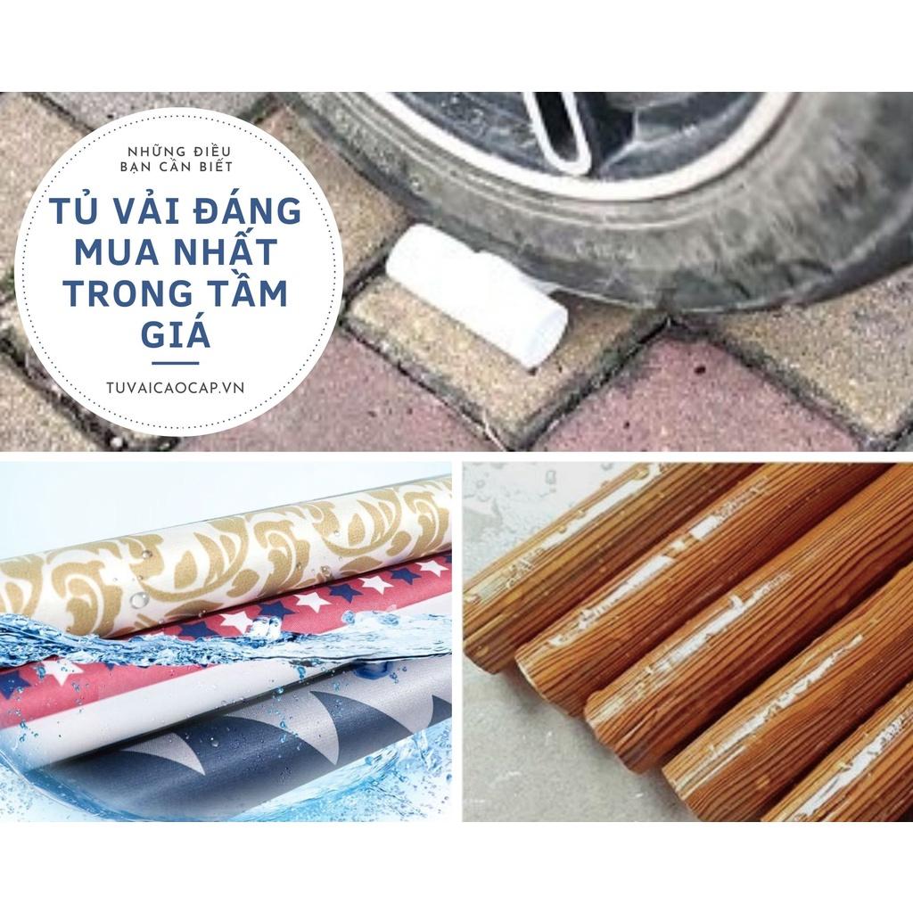 Tủ vải đựng quần áo, Giá kệ treo khung gỗ 3 buồng 6 ngăn kích thước 130x170x45cm TUVAICAOCAPVN bảo hành 12 tháng 1 đổi 1