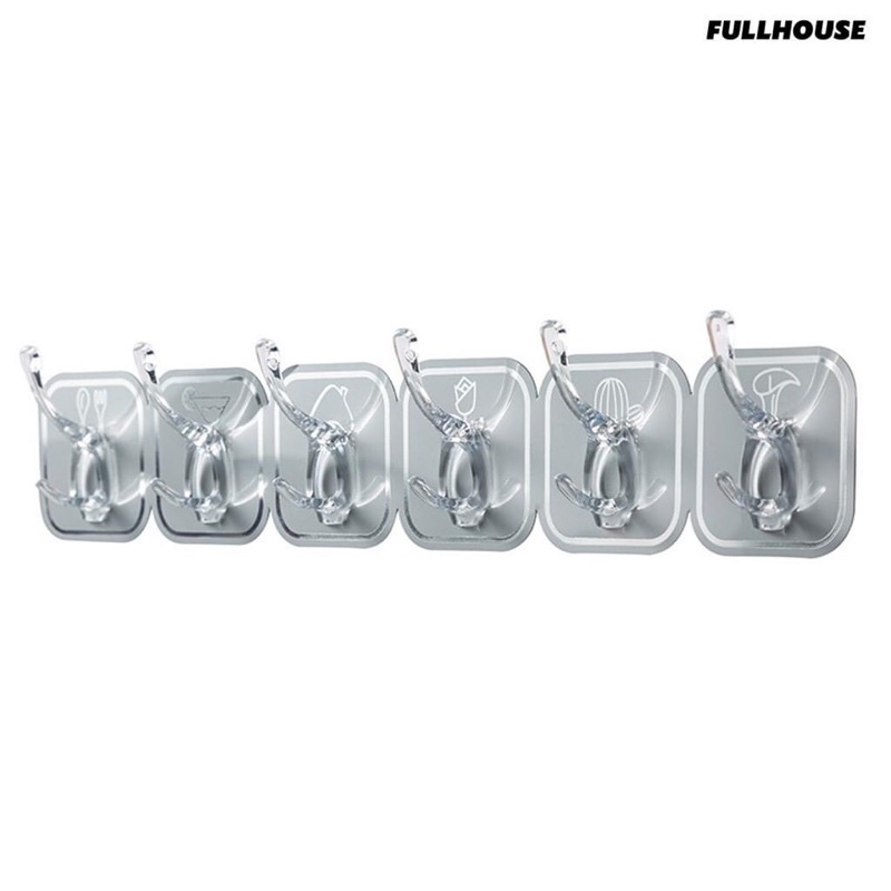 Set 6 Móc Dán Tường Siêu Dính Nhiều Màu - Điện Lạnh Thuận Dung