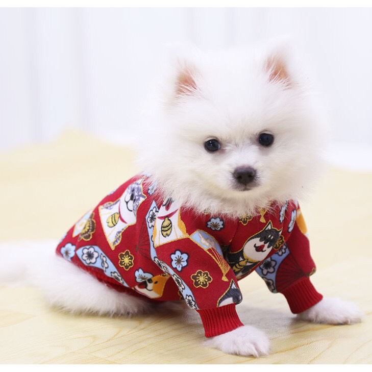 Váy Tết cho thú cưng - Quần áo năm mới cho Chó Mèo - Quần áo Thú Cưng - Tet clothes for pets