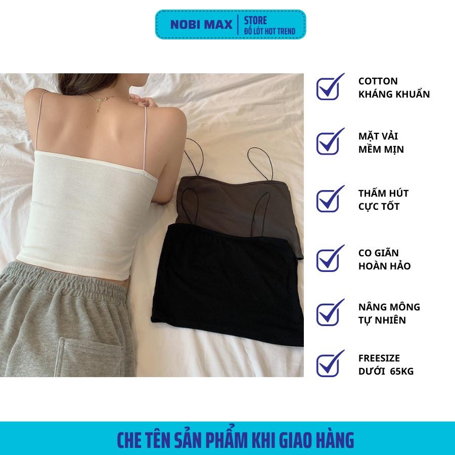 Áo Bra 2 Dây Sợi Bún Siêu Mảnh Có Đệm Ngực Cao Cấp Thoải Mái Dễ Mặc - Nobimax TS DL 173