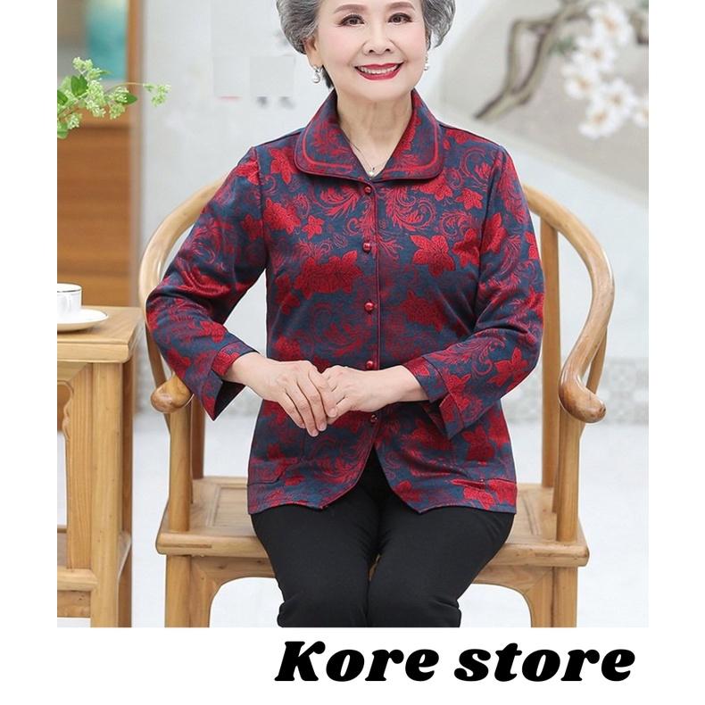 Áo sơ mi nhung cho mẹ, cho bà