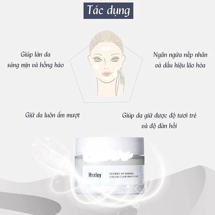 Combo Giúp Da Căng Bóng Từ Xương Rồng Huxley Secret Of Sahara (Toner 120ml+Kem Glow Awakening 50ml)