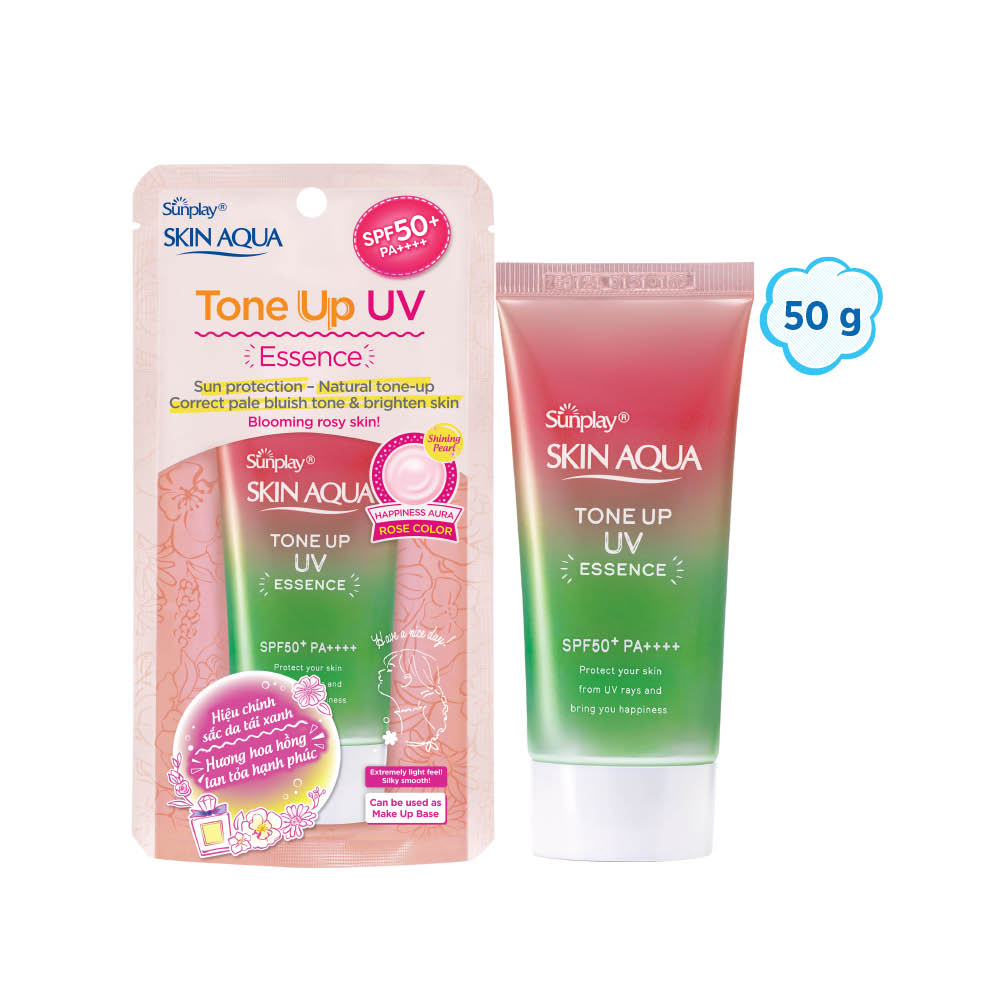 Tinh Chất Chống Nắng Nâng Tông Dành Cho Da Khô/Thường Sunplay Skin Aqua Tone Up UV Essence Happiness Aura