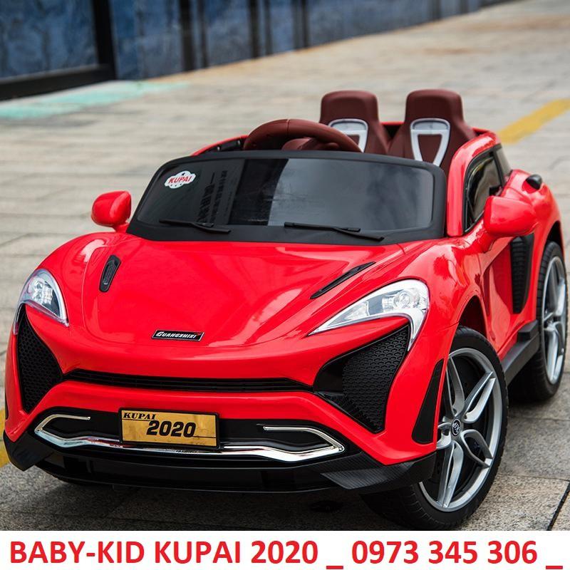 Xe ô tô điện trẻ em cao cấp BABY-KID KP 2020 (4 Động Cơ Lớn, Ắc Quy 12V7A) - Đỏ + Cam + Trắng BẢO HÀNH 6 THÁNG