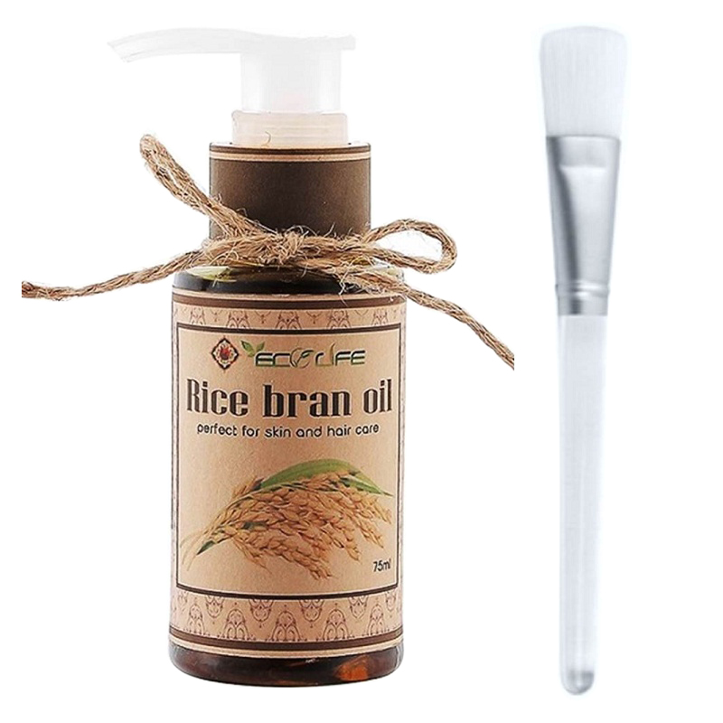 Dầu cám gạo dưỡng ẩm, chống nhăn, dưỡng trắng tự nhiên Ecolife - Rice Bran Oil 75ml