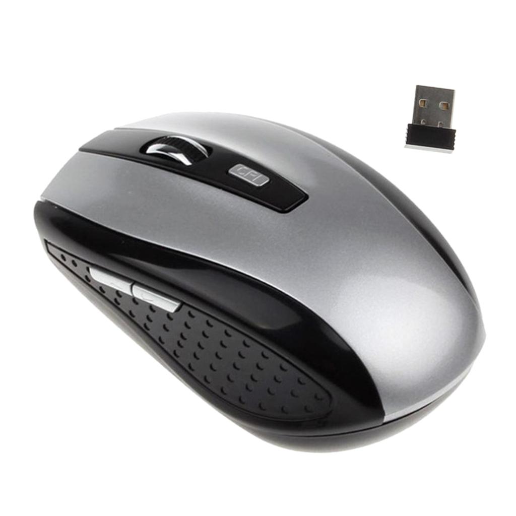 2.4G Wireless Mouse Mini Cordless Optical Mice 6Button 1800DPI For PC