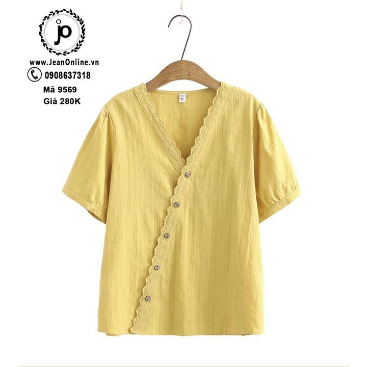 Áo Kiểu Linen Viền Ren Bigsize Nữ