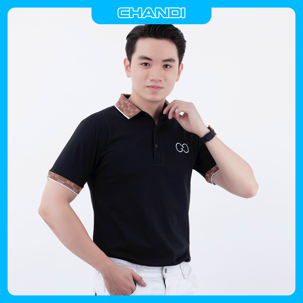 Áo Thun Nam Ngắn Tay Có Cổ Thương Hiệu Chandi, Chất Thun Cotton Xịn Mẫu Mới SS10