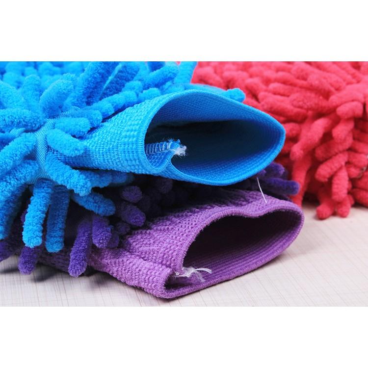 Găng Tay San Hô Microfiber Rửa Xe Siêu Mịn Tiện Dụng (màu sắc ngẫu nhiên)