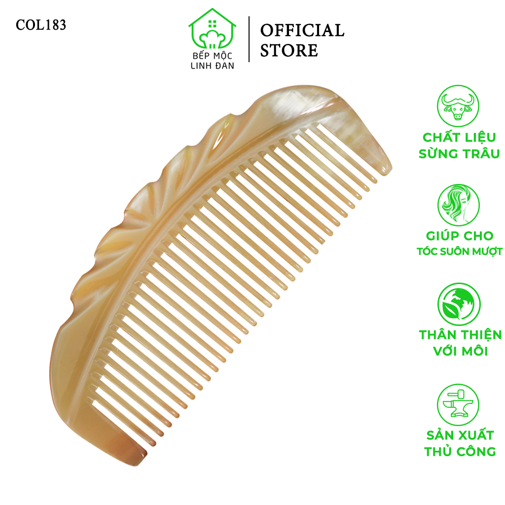 Lược Sừng Múi Bưởi Khía Xuất Nhật (Size: S-13cm) Cỡ Nhỏ Có Thể Bỏ Túi [COL183]