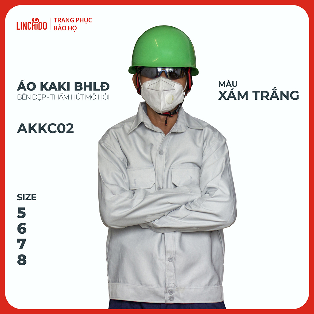 Áo kaki Bảo Hộ Lao Động Chất Liệu Thấm Hút Mồ Hôi Thoáng Mát Bền Đẹp - Mã AKKC02 - 5
