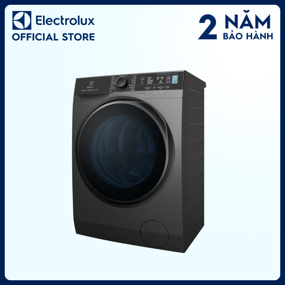 [Free Giao lắp] Máy giặt cửa trước Electrolux 10kg UltimateCare 700 - EWF1042R7SB - Loại bỏ đến 49 loại vết bẩn, không cặn giặt tẩy, giặt hơi nước diệt 99.9% vi khuẩn, kết nối Wifi [Hàng chính hãng]