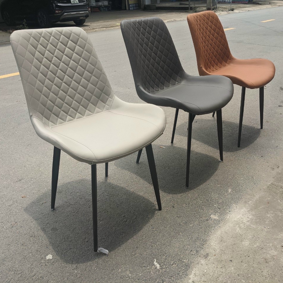 Bàn ăn mặt đá phiến - ceramic kết hợp ghế nelson trám