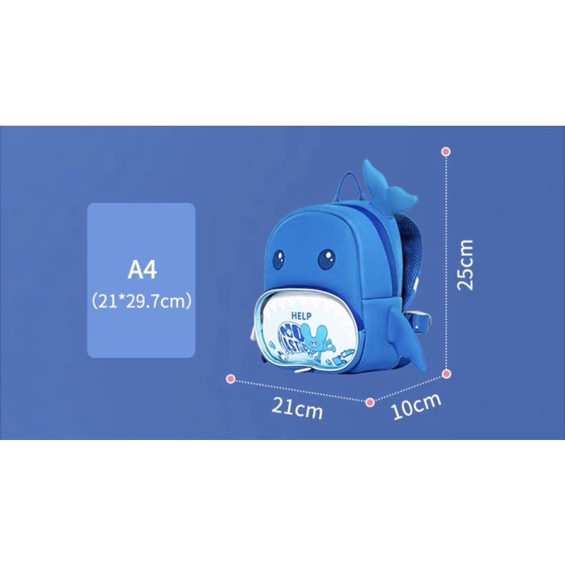 Balo cho bé mẫu giáo fullbox siêu nhẹ - Ocean Series - Sea  Kindergarten Bag