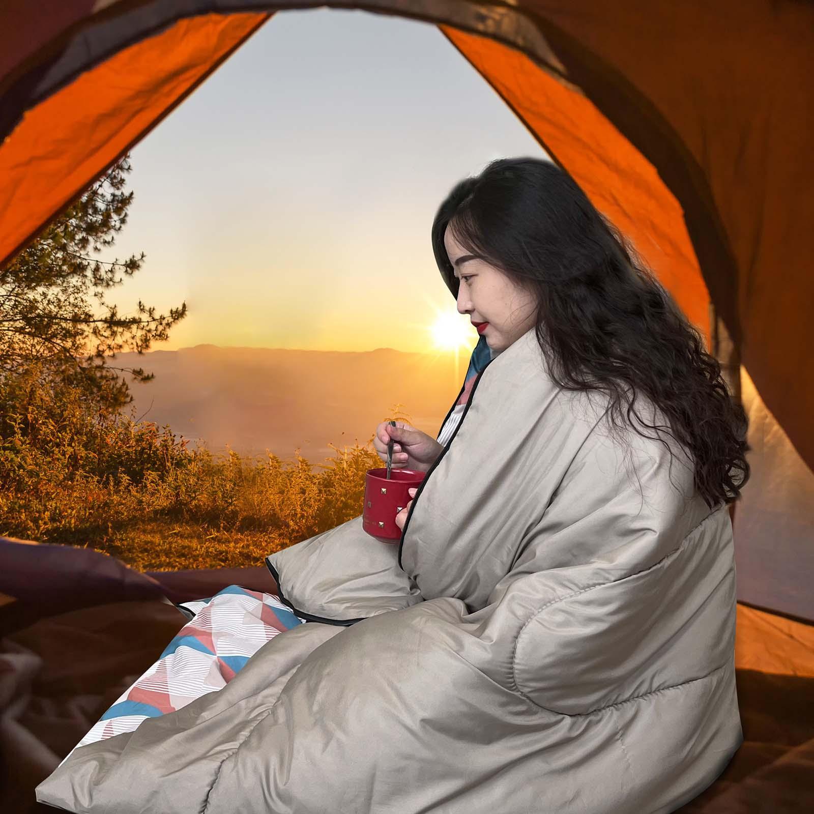 Spring Fall Thin Sleeping Bag Waterproof Comfortable for Camping Traveling Hiking
