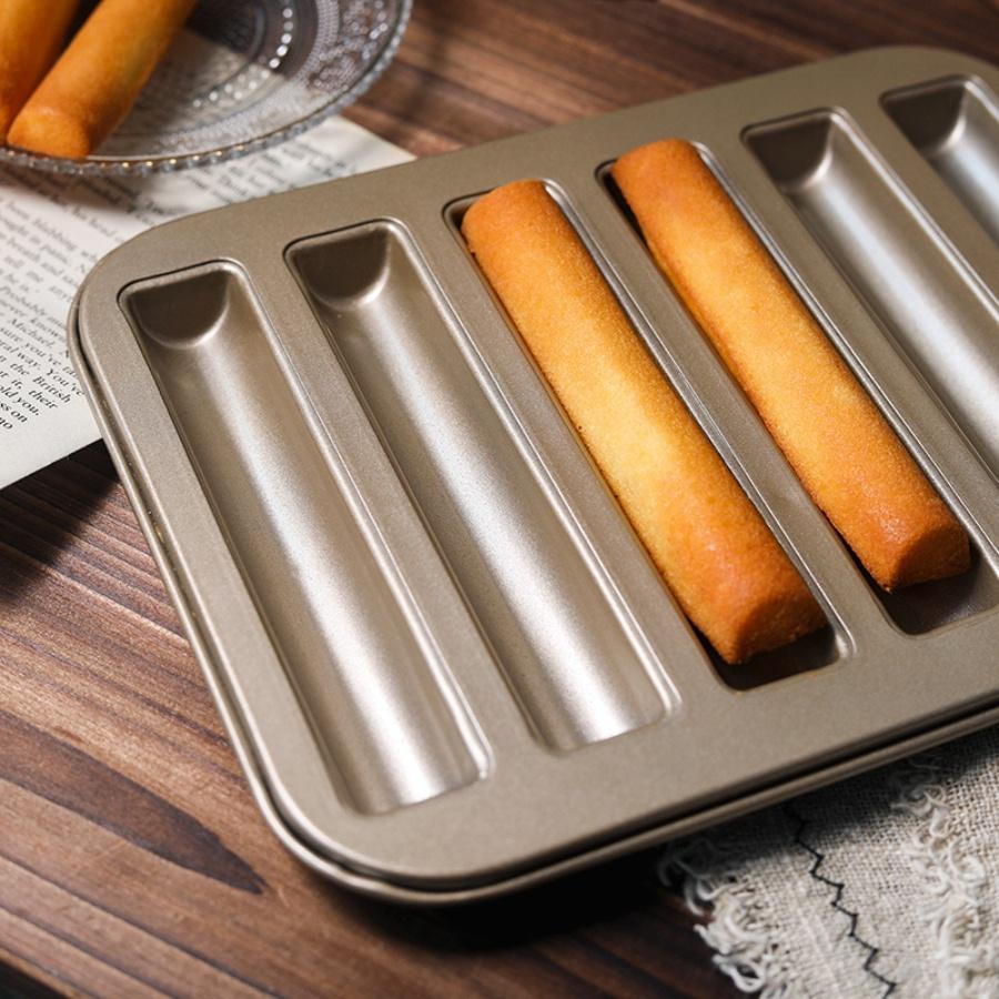 Khay Nướng Bánh Quy Que COOKIES Nhật Bản Khuôn Bánh Cigar 6 Bánh - TRAY0003