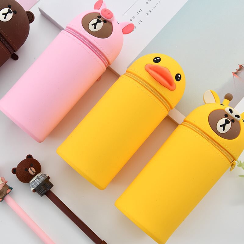 Hộp bút silicon Line Friends