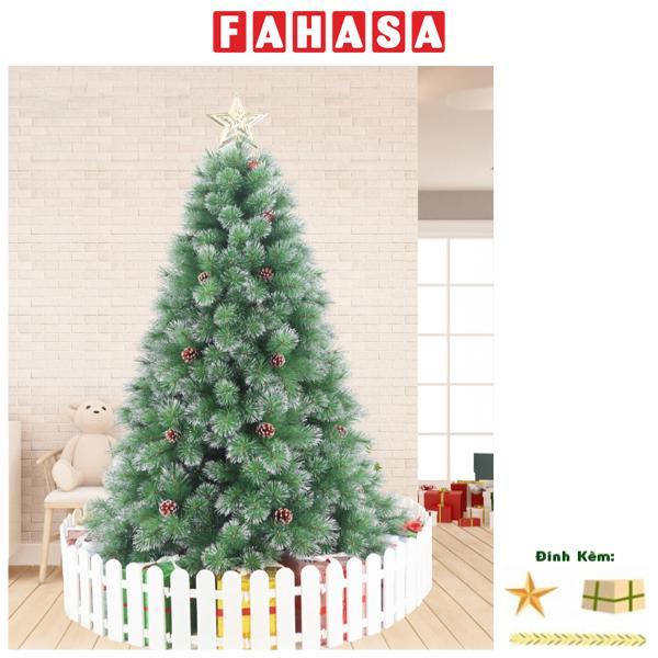 Cây Thông Noel Lăn Kim Tuyến Bạc Gắn Trái Thông 200 cm - Cây Treo - Chaang Chiia LP-TCB