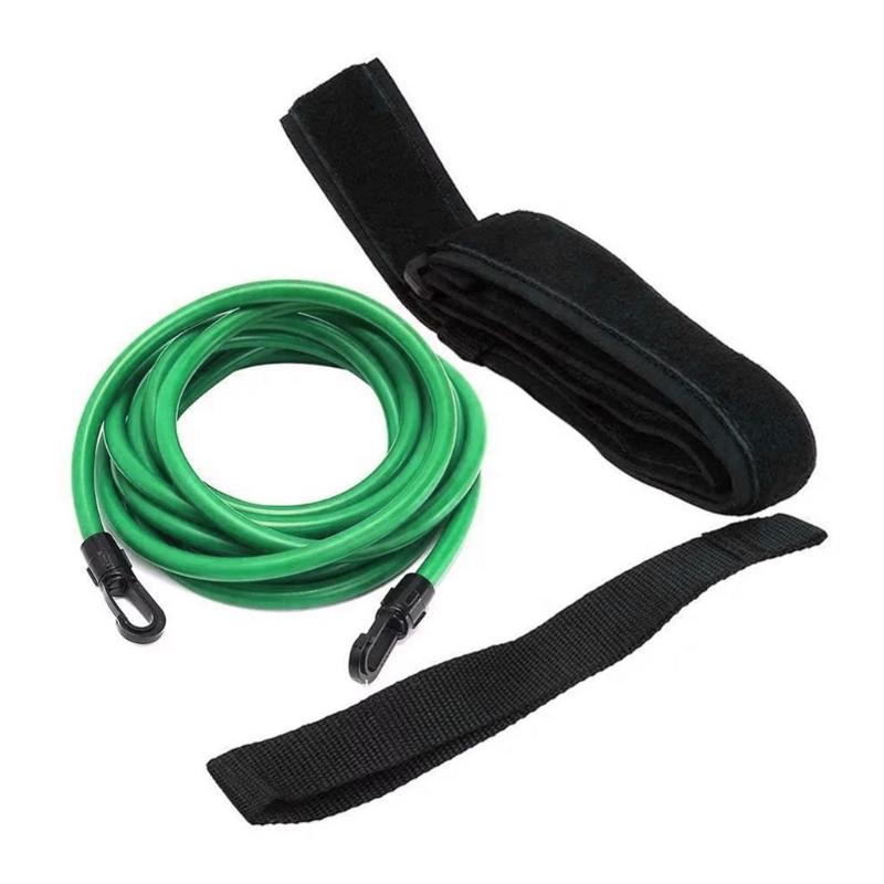 4M Tĩnh Bơi Dây Bơi Bungee Dây Dây Đeo Dành Cho Người Lớn Bơi Trẻ Em Tập Bơi Chống Cột Dây Đen/Xanh Dương/Xanh/Vàng L69F