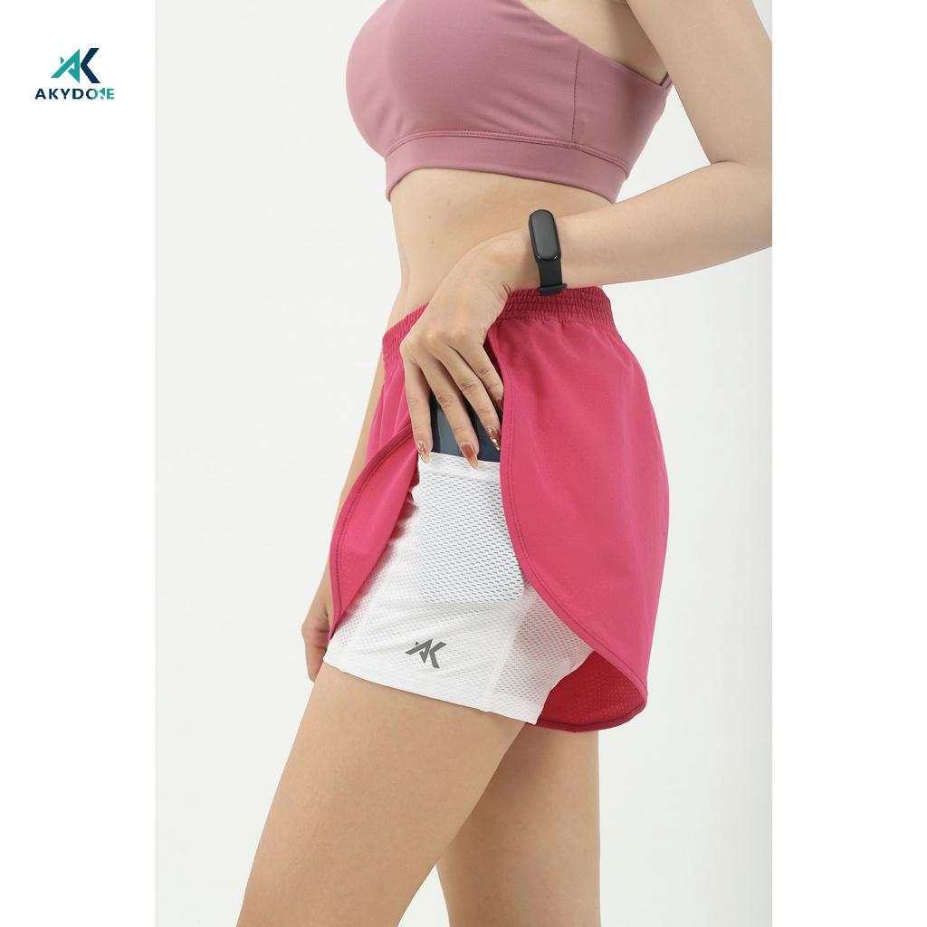 Quần thể thao Nữ Akydo Needle-Hole ( Lỗ Kim ) 2Lớp , Tập Gym, Chạy Bộ