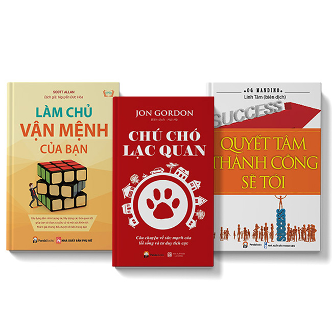 Combo 3 cuốn sách Chú chó lạc quan + Làm chủ vận mệnh của bạn + Quyết tâm thành cống sẽ tới