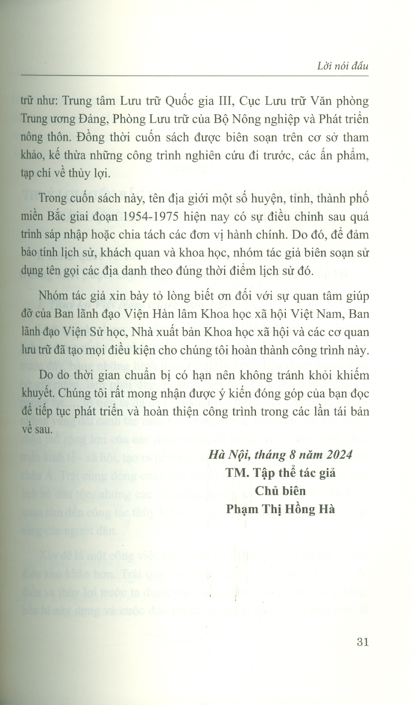 Thủy Lợi Miền Bắc Việt Nam (1954-1975) (Sách Chuyên Khảo)