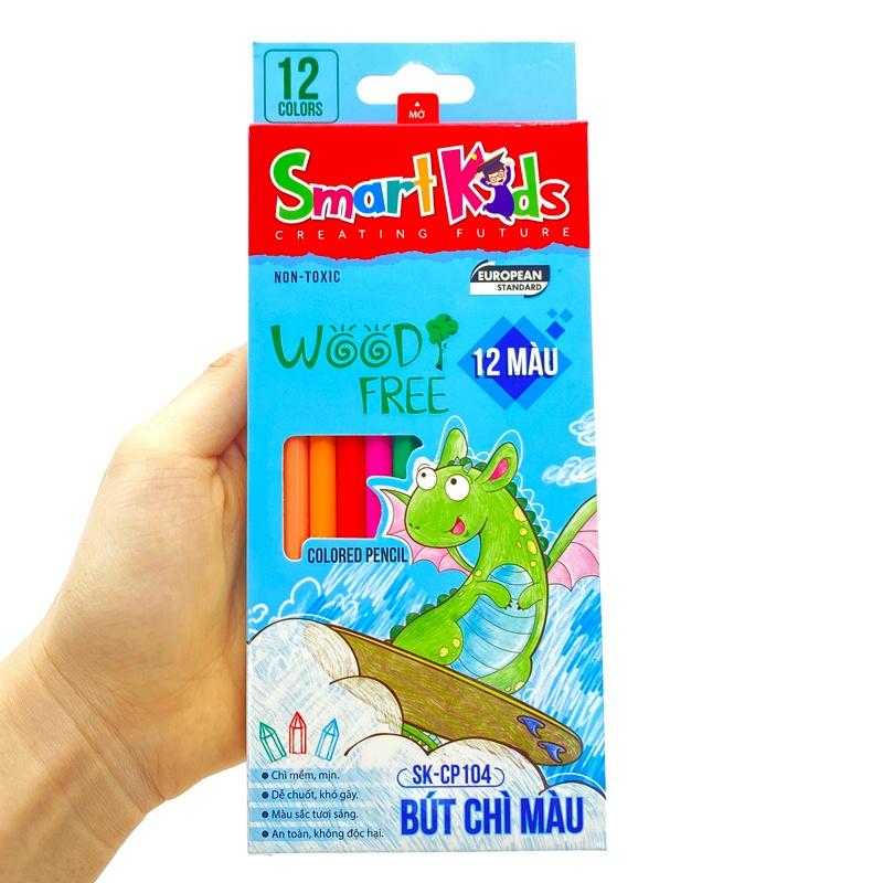 Hộp Bút Chì Màu Wood Free Smart Kids 12 Màu