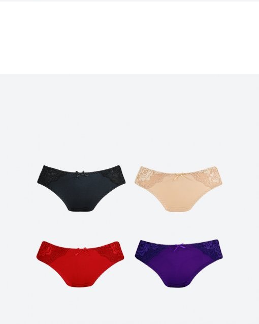 Combo 10 Quần lót nữ thun lạnh phối ren mềm mại, quyến rũ, thoáng mát