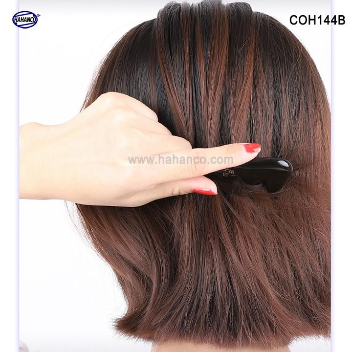 Lược sừng đen 5 răng mát xa (Size: S - 9cm) COH144B - Massage đầu giúp lưu thông khí huyết - Chăm sóc tóc