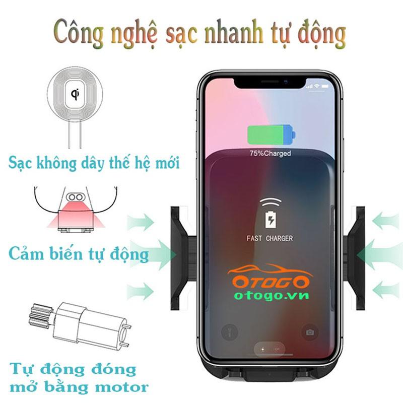 Sạc Không Dây Cao Cấp Tự Động Kiêm Giá Đỡ Trên Ô Tô